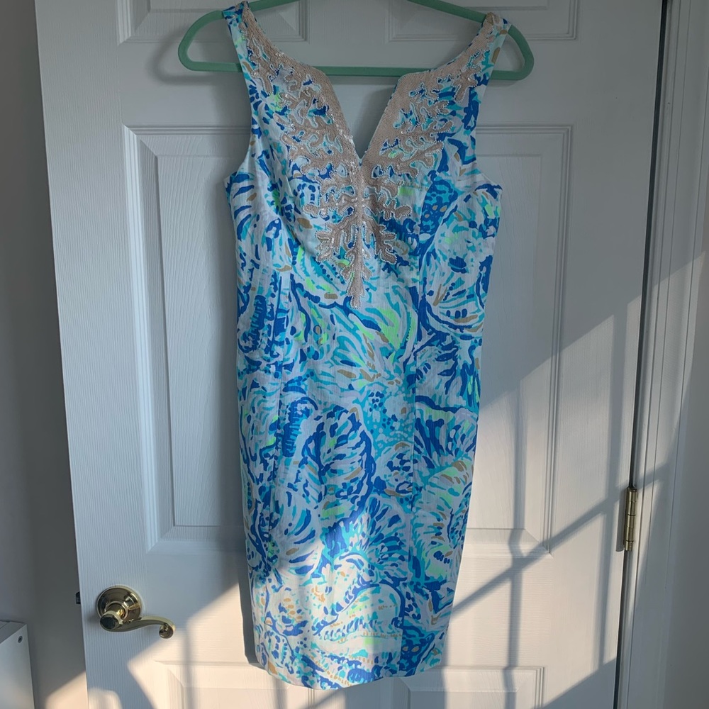 NWT Lilly Pulitzer Gabby Shift. Salty Seas print